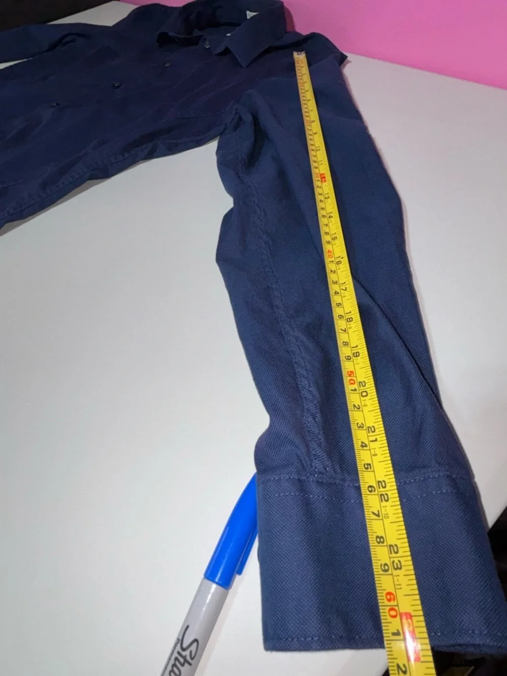 Calvin Klein Men's Slim Fit Shirt in Navy Blue